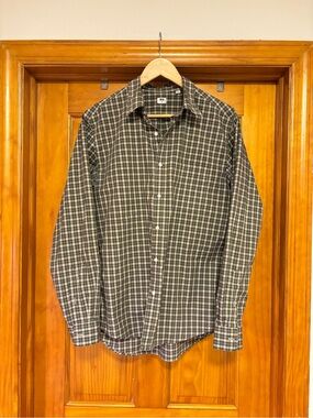 Men's Uniqlo Plaid Button-Down Shirt - Green